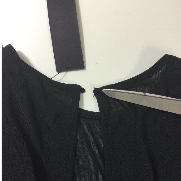 LULUS SZ L Sensational Situation Black Velvet Feather Bustier Midi Dress NWT 0B5 - Picture 12 of 12